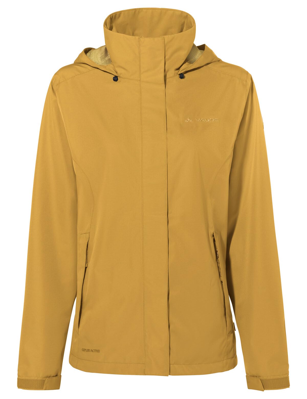 VAUDE Escape Light Regenjacke Damen – wasserdicht, atmungsaktiv und winddicht mit 2-Lagen-Membran, verstaubare Kapuze, 420g leicht