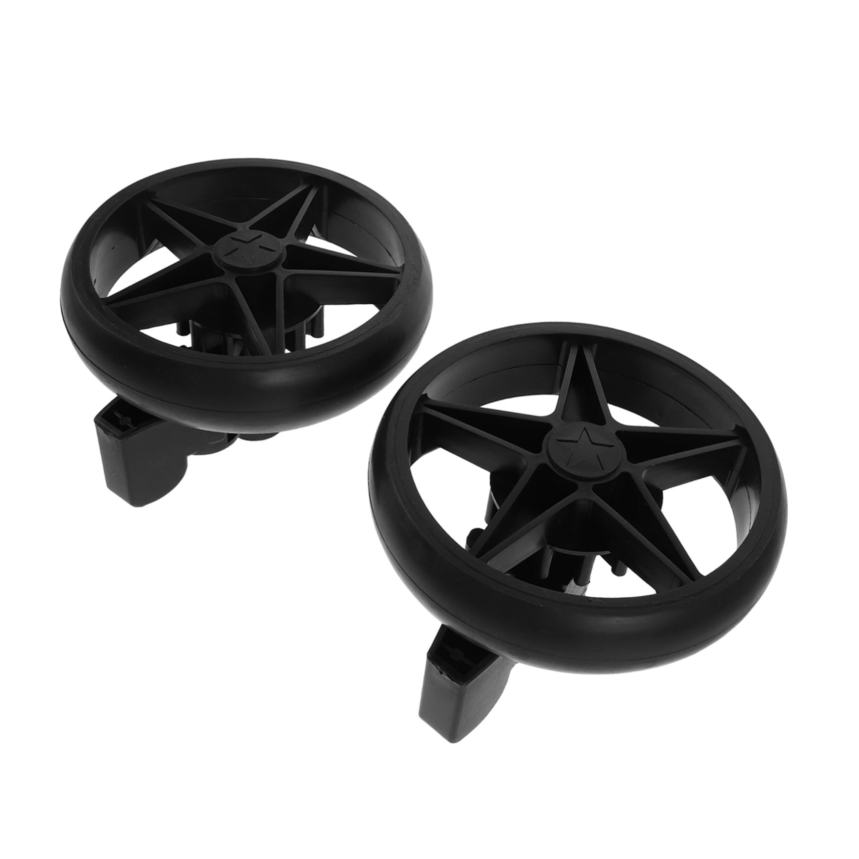 Beaupretty 2pièces Lot De Roues Pivotantes Silencieuses Avec Frein Pour Trotteur Et Poussette Accessoires De Rechange Pour Roulettes