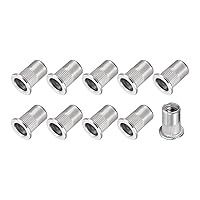 Vista 16 de METALLIXITY Tuercas de remache (M3) 25 piezas, tuercas roscadas de aleación de aluminio, para sujetadores mecánicos de muebles, tono plateado