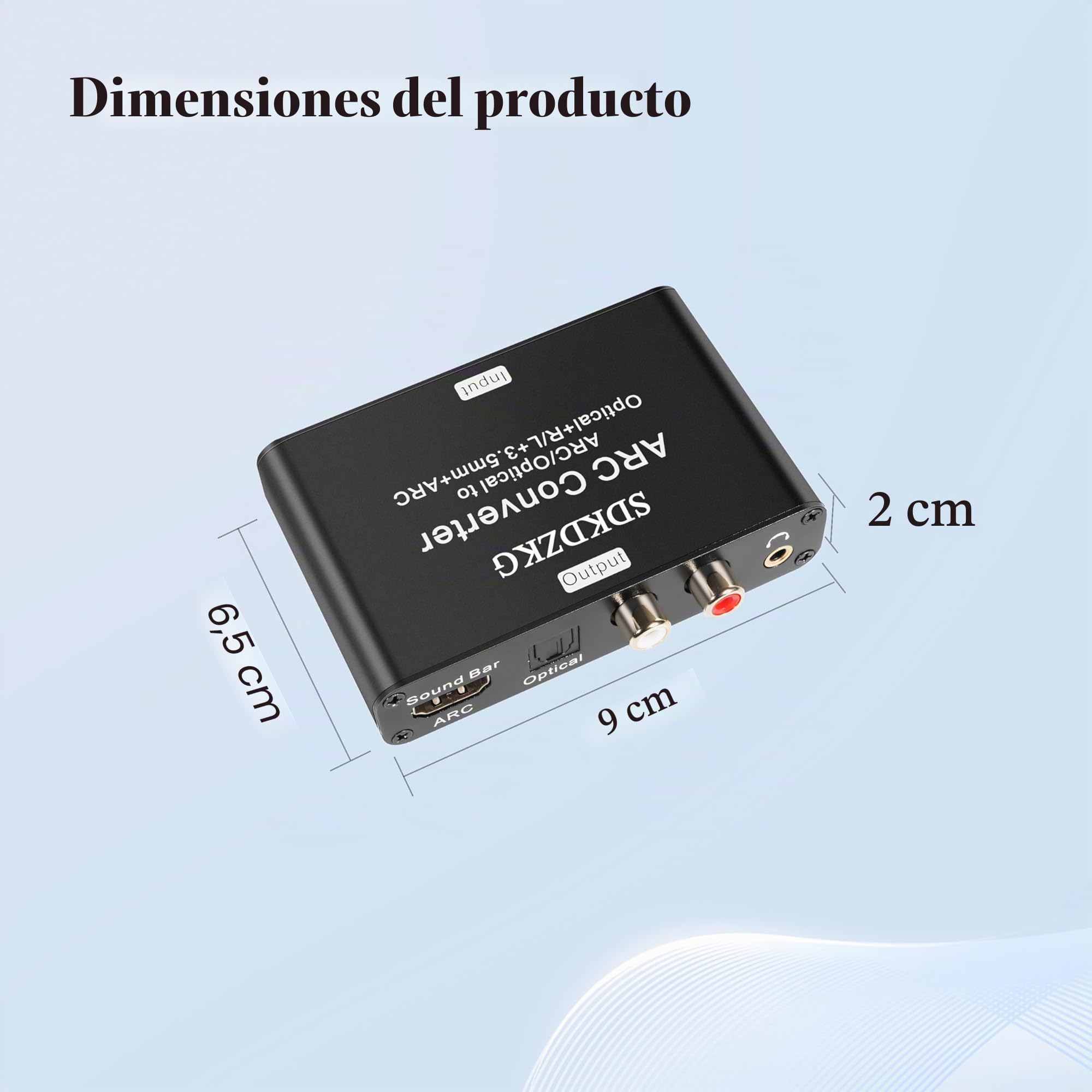 Convertidor DAC de 192 KHz, adaptador extractor de audio HDMI ARC, HDMI/Digital óptico Toslink SPDIF a Toslink óptico analógico SPDIF, ARC, L/R o jack estéreo de 3.5 mm para amplificador de TV