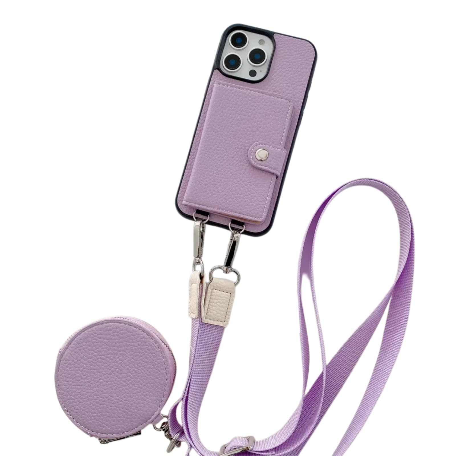 Cover per Cellulare, Custodia Telefono Portafoglio Crossbody Slot Carte Moneta Borsa 17 Air 16 15 Plus 14 13 12 11 PRO Max Cuoio Cuo