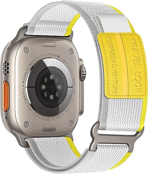 Priefy Upgraded Trail Loop Compatible with Apple Watch Strap 49mm 45mm 44mm 42mm, Nylon Braided Velcro Band Series 8 7 6 5 4 3 2 1 Series SE - Yellow|Beige [WATCH NOT INCLUDED] (B0CD7S1H42) Amazon Price History, Amazon Price Tracker