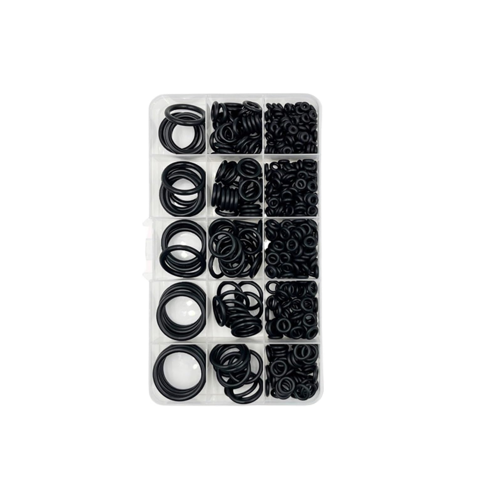 O-Ringe NBR VMQ FKM Fluorkautschuk-Dichtung O-Ring Schwarzer Gummi Roter Silikon-O-Ring Ölbeständigkeit Nitril-Dichtungsscheibe Dichtung(Black NBR 520PCS)