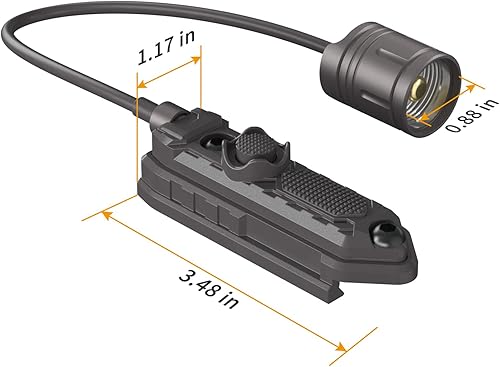 Vista 10 de Feyachi Interruptor de presión PS-30 para la serie FL compatible con M Lock y sistema de riel Picatinny Negro