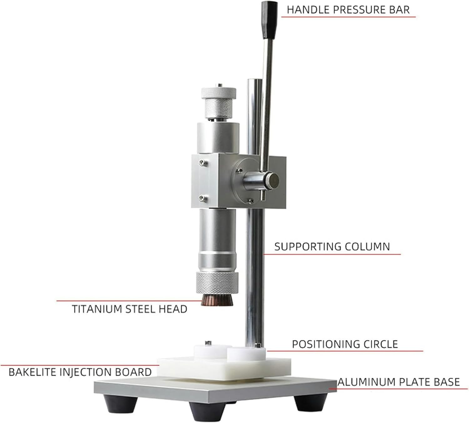 Handmade Manual Perfume Plugger, Road Pressing, 13 20 Mm, Metal Tapas Press Machine for Perfume Bottles with Middle Band ~/