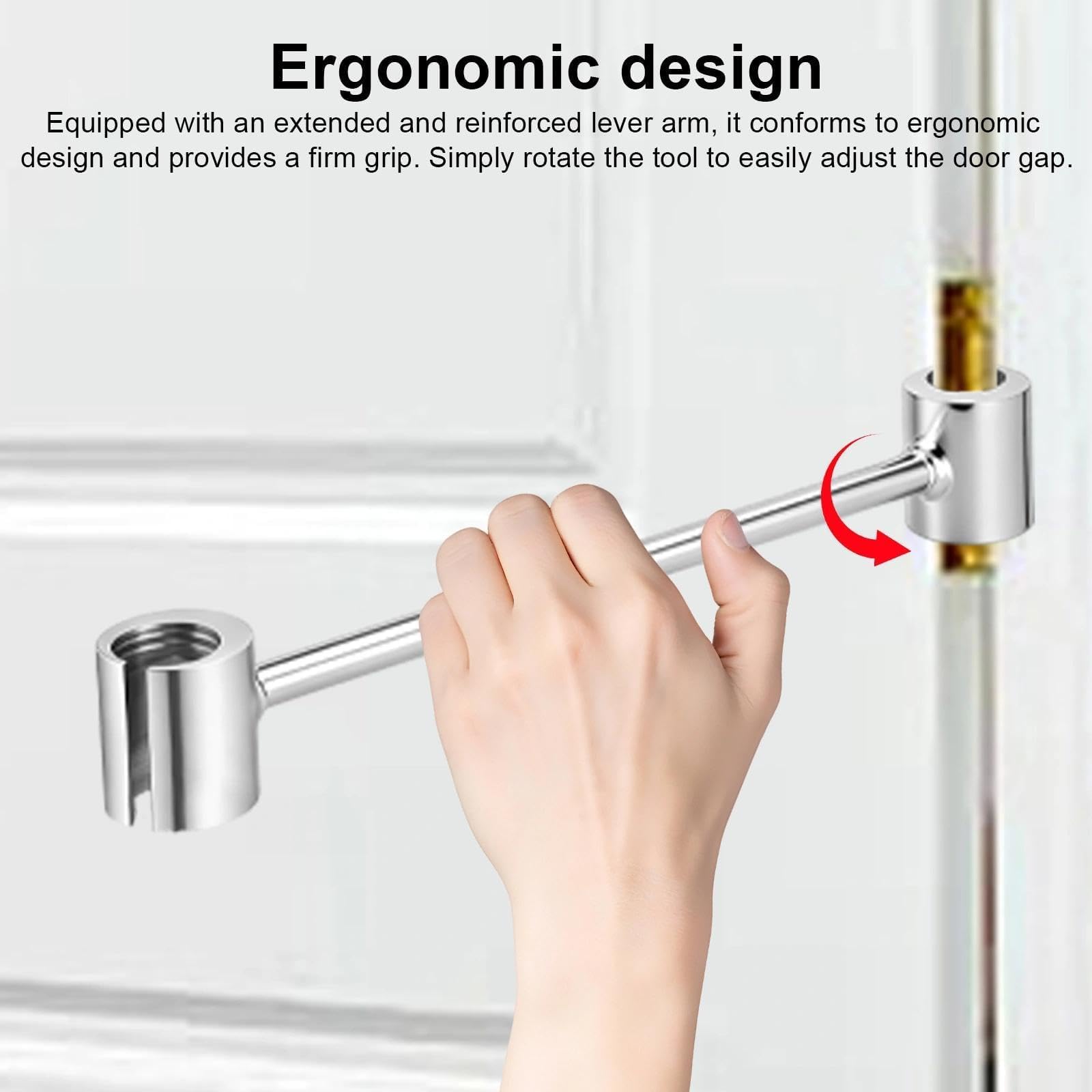 PARFCO 2 Piezas Herramienta de Ajuste de Bisagras, Llave de Reparación de la Bisagra de la Puerta con una Distancia de 14-18 mm y 23-25 mm, para Ajuste de Ranuras de Puerta