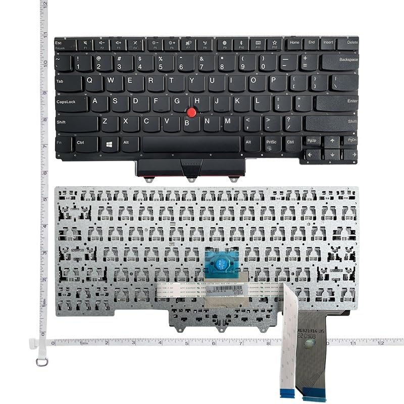 Clavier américain pour Lenovo ThinkPad E14 de rechange avec touches blanches QWERTY