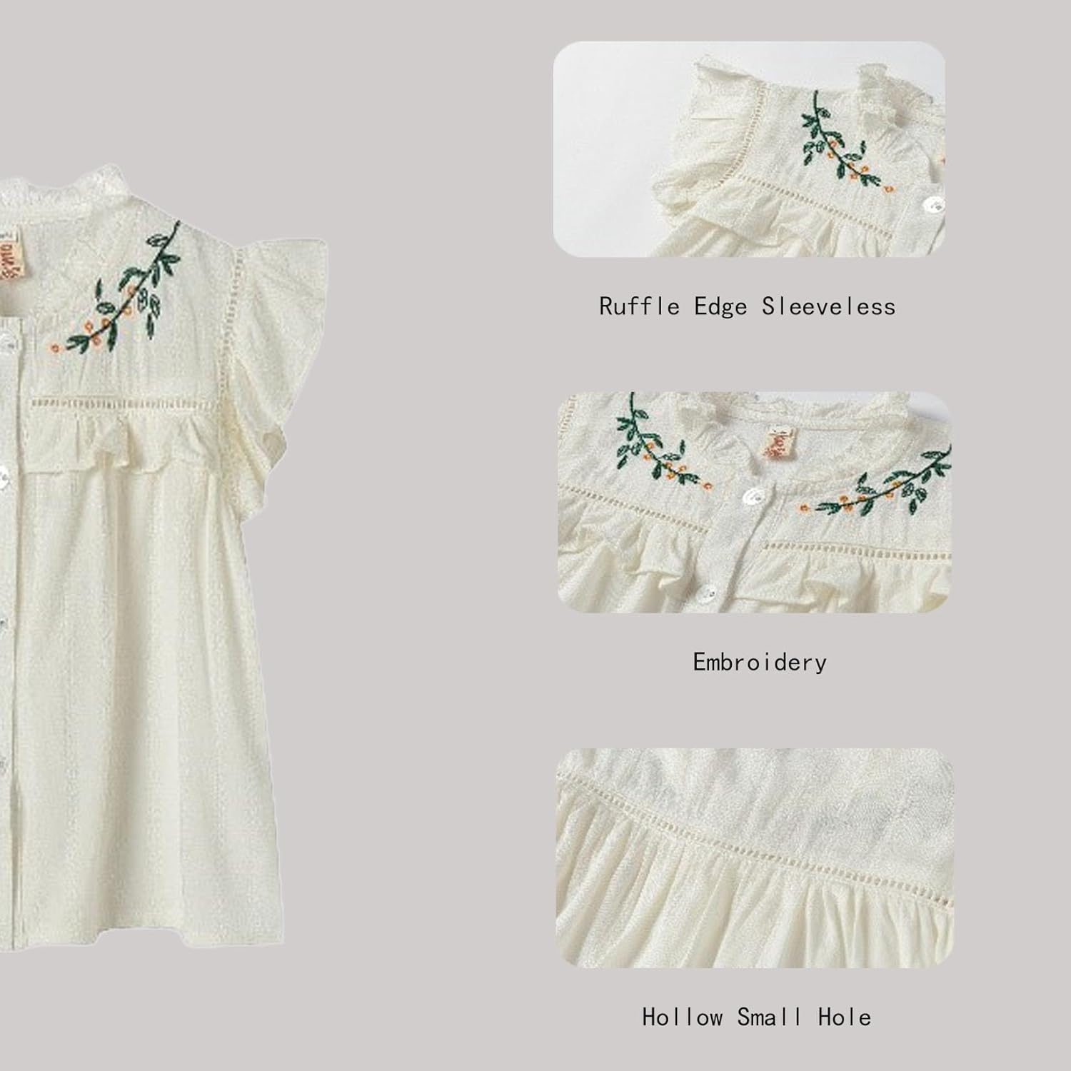 Mud Kingdom Beautiful Girl Skirt Set Floral Ruffle Sleeveless Summer Casual Clothing - Image 3