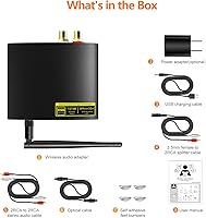 Vista 8 de 1Mii DS200Pro Bluetooth 5.3 Receptor para estéreo doméstico, adaptador de audio inalámbrico HiFi con LDAC, DAC integrado, largo alcance, salidas