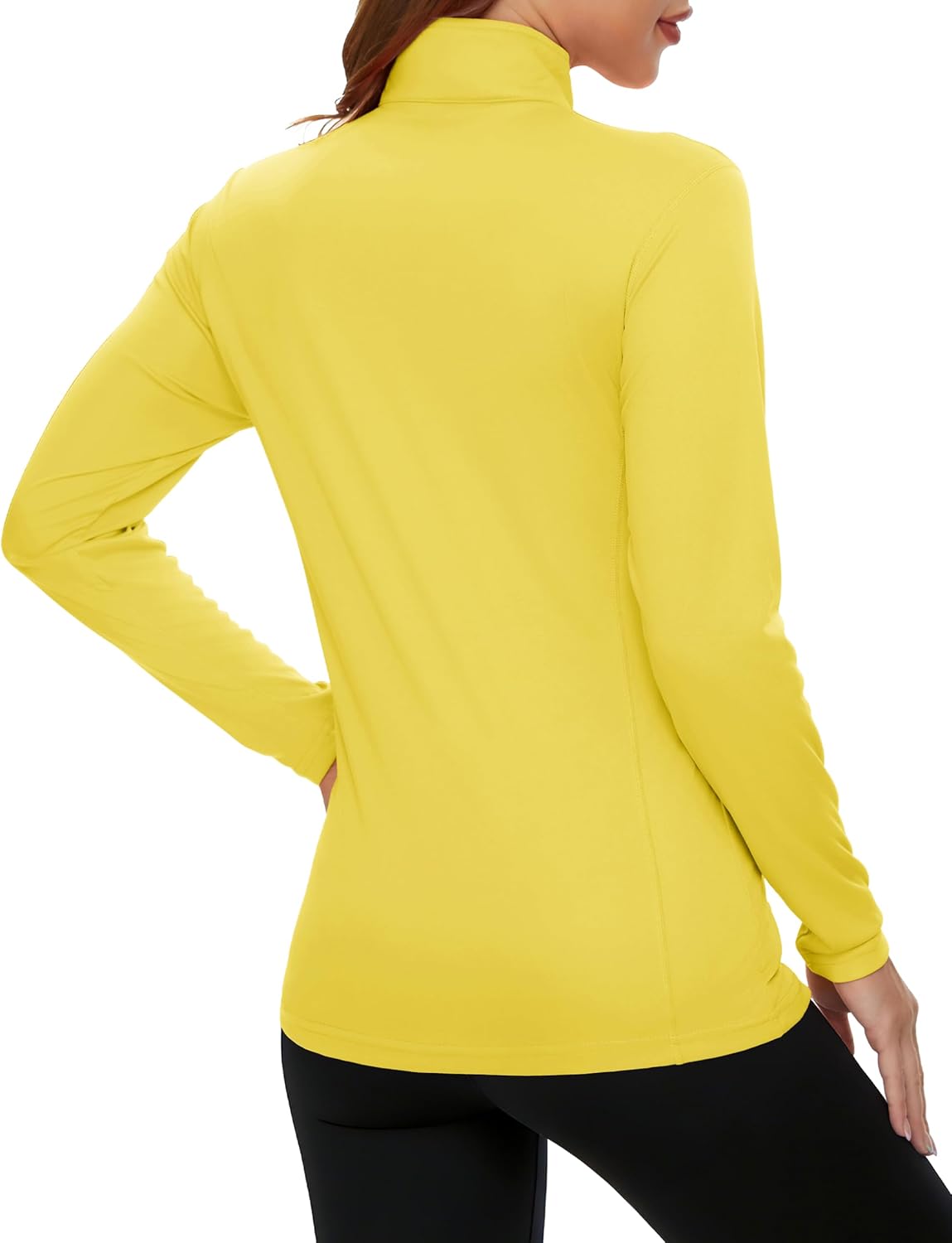 MAGCOMSEN Women's Shirts Long Sleeve 1/4 Zip UPF50+ UV Sun Protection Quick Dry Workout Hiking Athletic Shirts Rash Guard