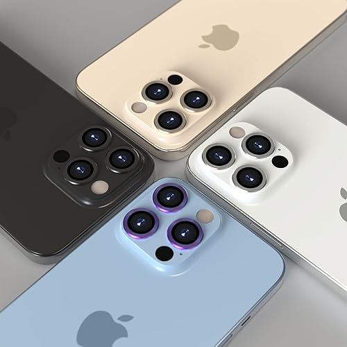 Miniatura 7 de CloudValley Protector de lente de cámara para iPhone 13 Pro - iPhone 13 Pro Max, película de vidrio templado 9H, cubierta protectora de lente de