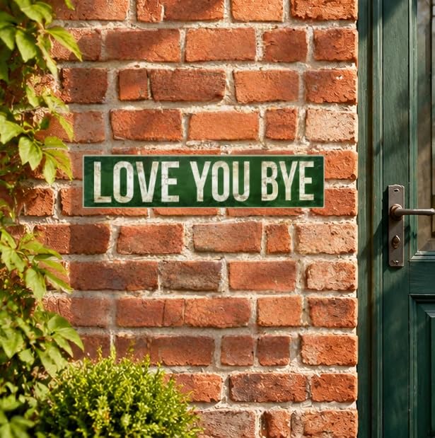 You Bye Aluminum Tin Sign 16x4 Inch Funny Wall Decor Rustic Green Retro Hanging Plaque for Bedroom Living Room Office Bar Couple Gift Home Decoration Holiday Present Idea - image 3