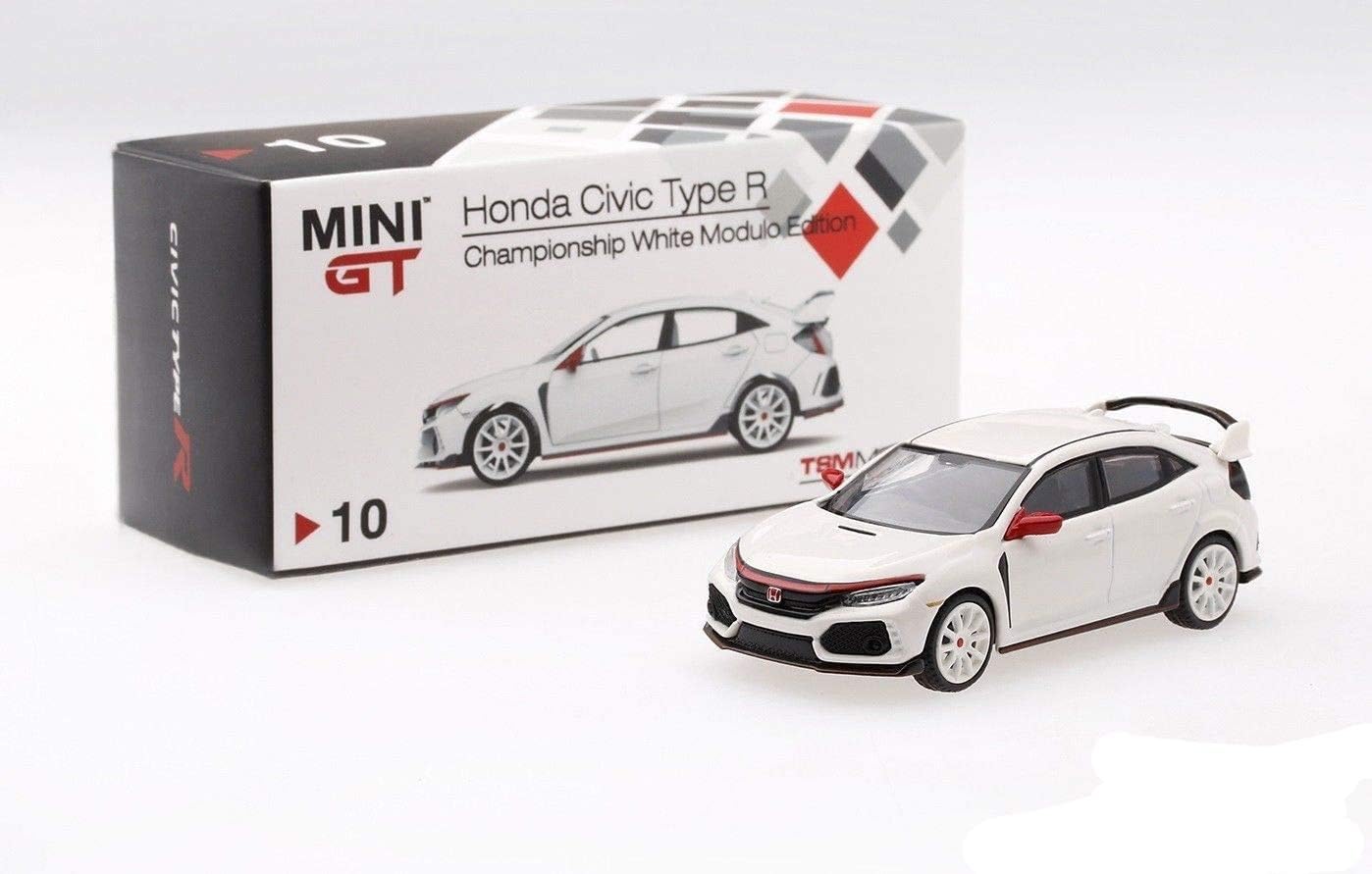 2017 Honda Civic Type R Championship White Modulo Edition to 4,800 Pieces Worldwide 1/64 Diecast Model Car by True Scale Miniatures MGT00010