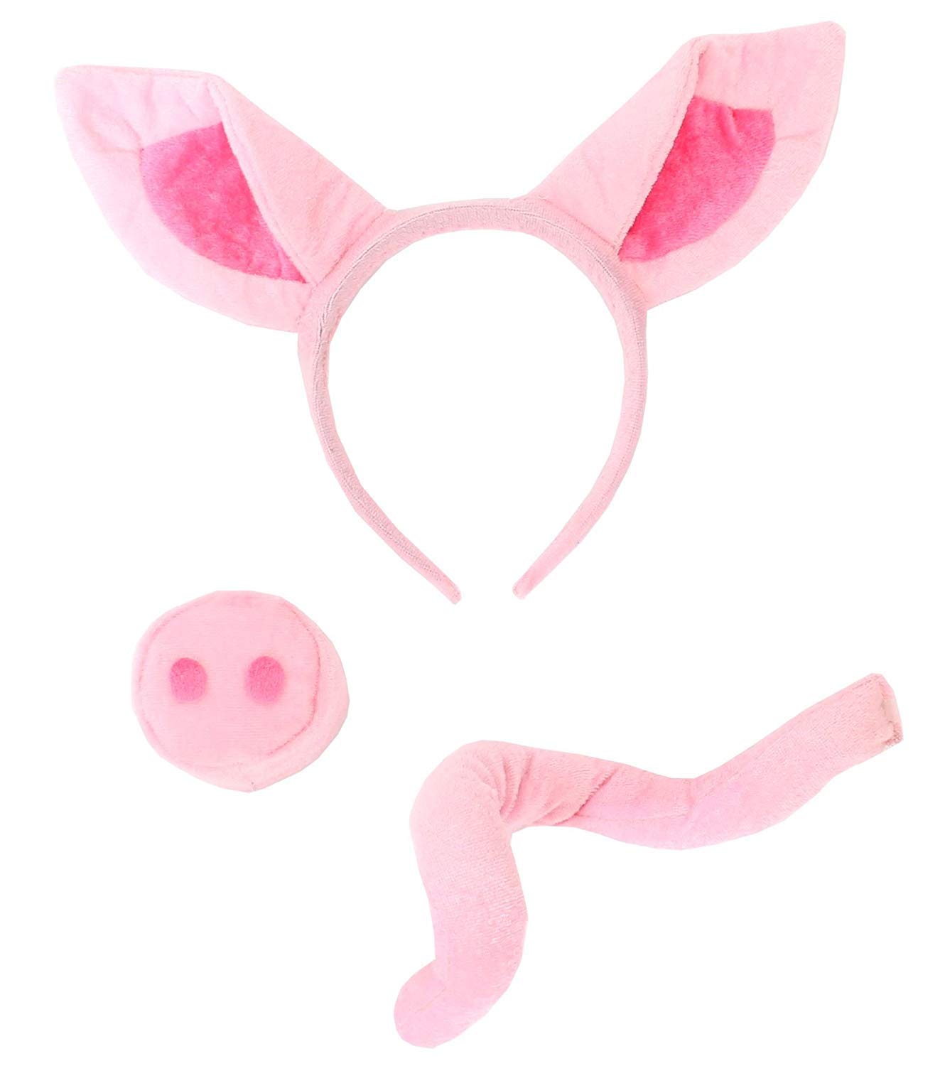 ILOVEFANCYDRESS PIG COSTUME ACCESSORY KIT PINK PIG EARS ON HEADBAND