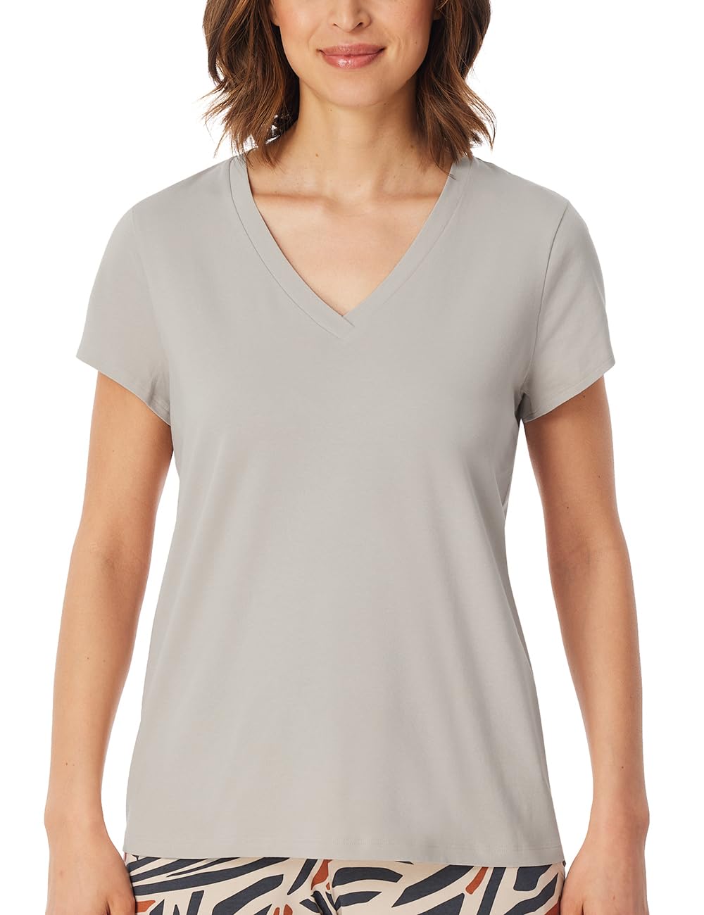 Schiesser Damen Schlafshirt Kurzarm Baumwolle-Mix + Relax Pyjamaoberteil