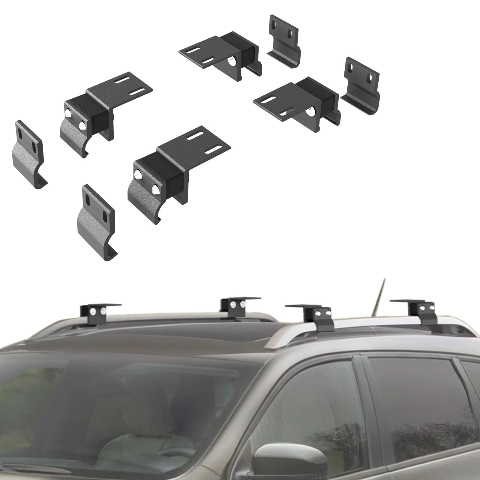 Photo 1 of KLYONA Heavy Duty Universal Roof Rack Cross Bars Mounting Brackets Compatible with Most Vehicles SUVs with Flush & Raised Side Rails, Cargo Carrier Crossbars Rooftop Luggage Rack Mount Brackets