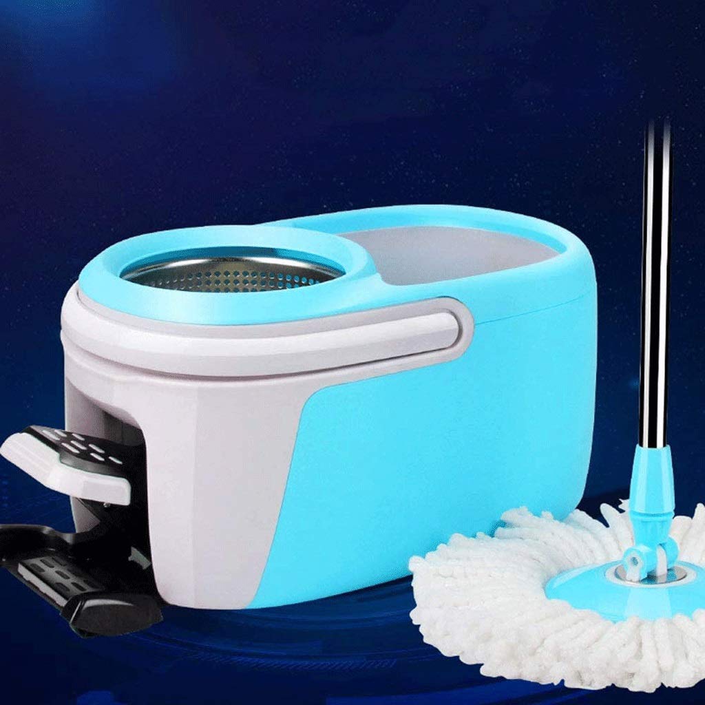 Sistema de Limpieza de Pisos con cubeta y trapeador Giratorio de Microfibra, para Cocina casera y Todas Las Superficies de Pisos Vision