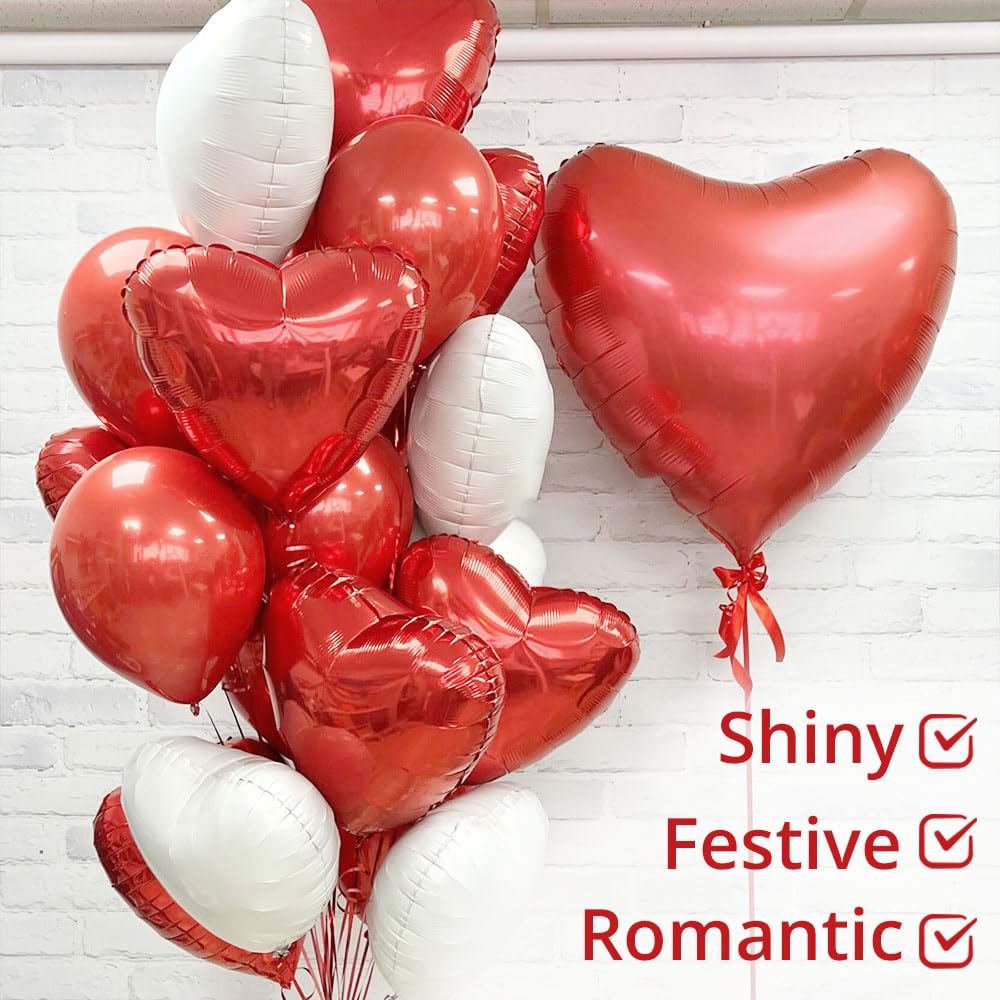 50 stuks liefdesballonnen hart rood hart ballonnen voor Valentijnsdag, bruiloft, verjaardag, verjaardag, tuin, afstuderen, bal, feest, decoratie, romantische decoratie 50 stuks liefdesballonnen hart rood hart ballonnen voor Valentijnsdag, bruiloft, verjaardag, verjaardag, tuin, afstuderen, bal, feest, decoratie, romantische decoratie