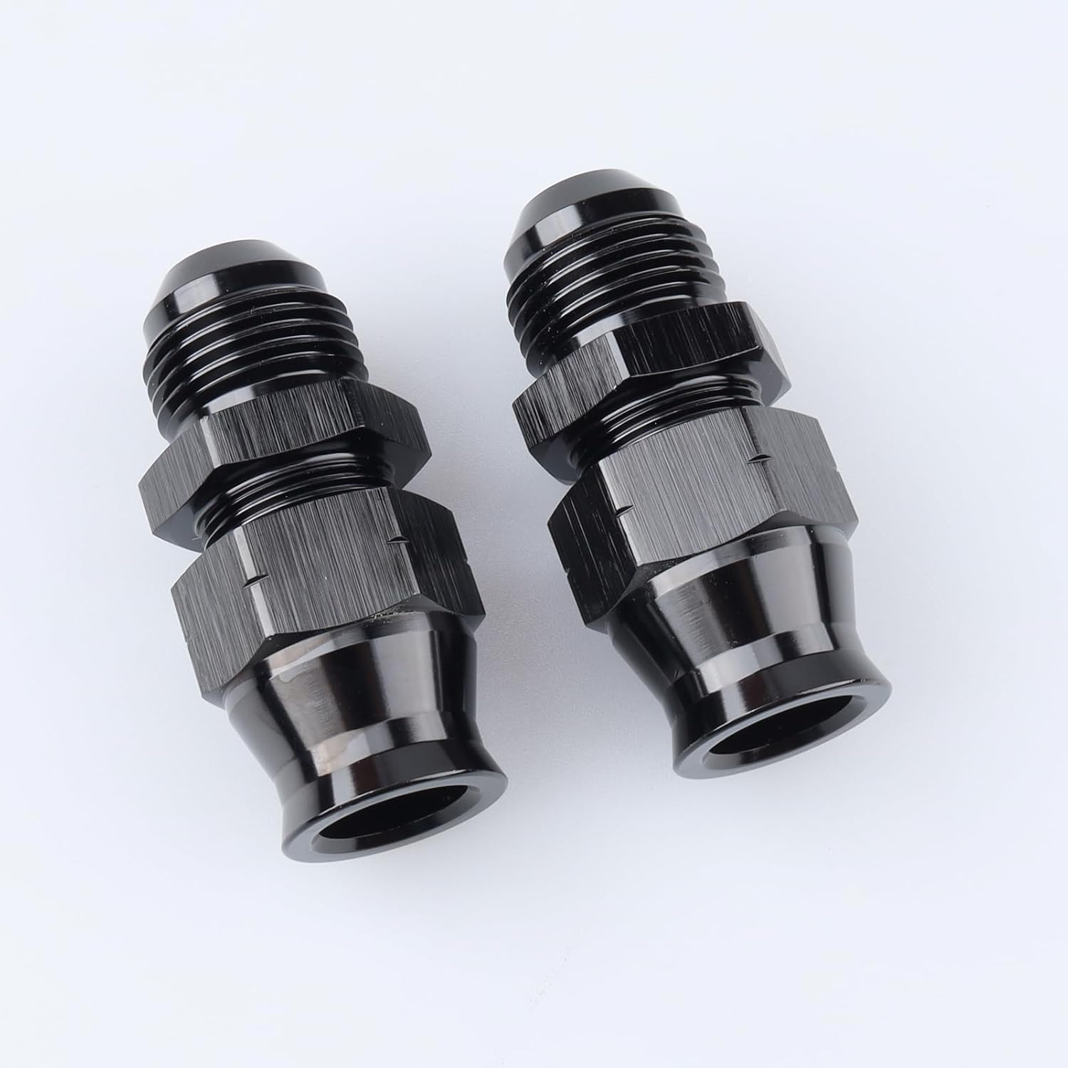 AC PERFORMANCE -10 AN Male to 5/8" Hardline Compression Fitting Adapter Aluminum Black