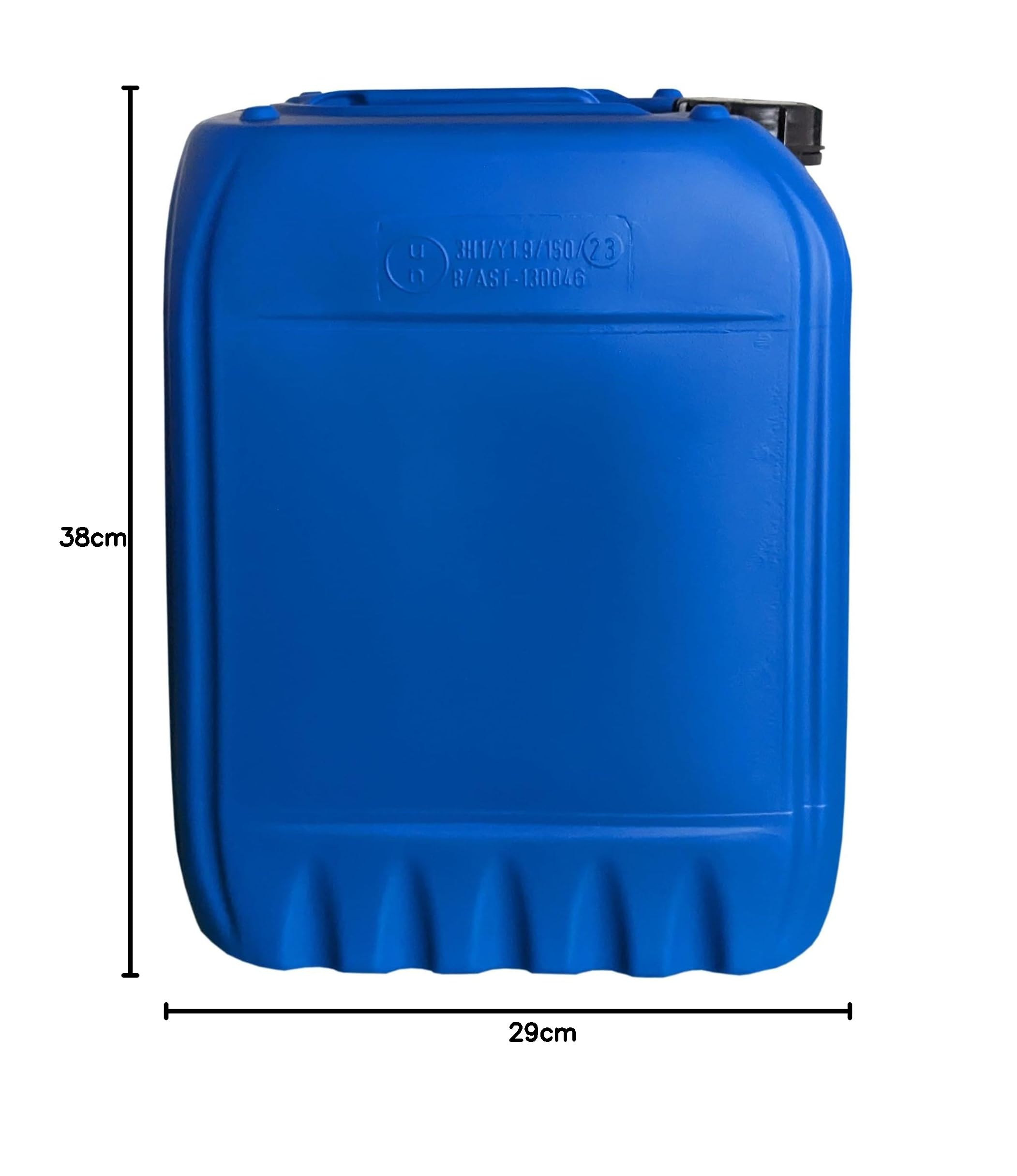 plasteo® 3X 20 Liter Getränke- Wasserkanister mit 1 Hahn und 3 Schraubdeckel (DIN 61) | Lebensmittelecht | BPA Frei | Tragbar | Indoor und Outdoor Blau