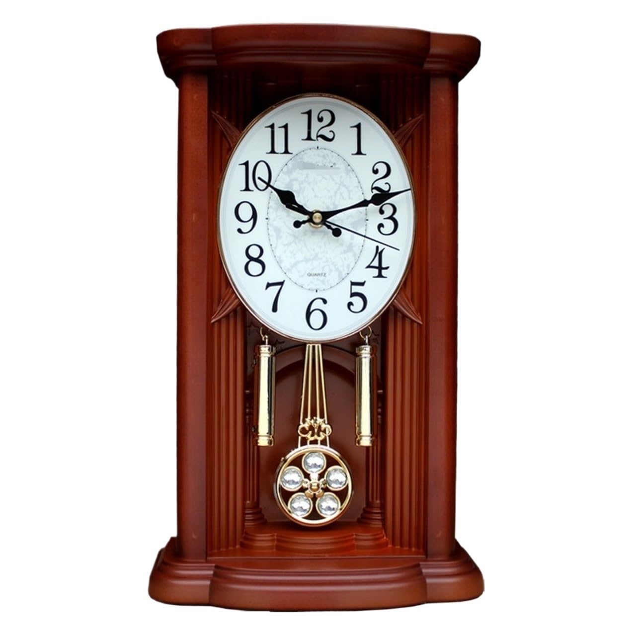 GFJHdfhE Mantel Clock | Classic Design Vintage Table Clock Decorative Desk Top Battery Operated Farmhouse Home Decor Traditional Style