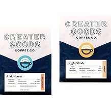 Muestra de cajas de frijoles - Tostadas por Greater Goods Co., paquete de 2, caf&eacute; en grano, caf&eacute; gourmet