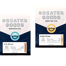 Muestra de cajas de frijoles - Tostadas por Greater Goods Co., paquete de 2, caf&eacute; en grano, caf&eacute; gourmet