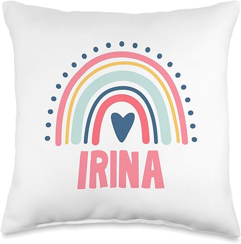 Miniatura 4 de Idea Regalo Personalizzata con Nome Gifts Idea Irina Name Custom Woman Myth Legend Pink Birthday Party Throw Pillow, 18x18, Multicolor