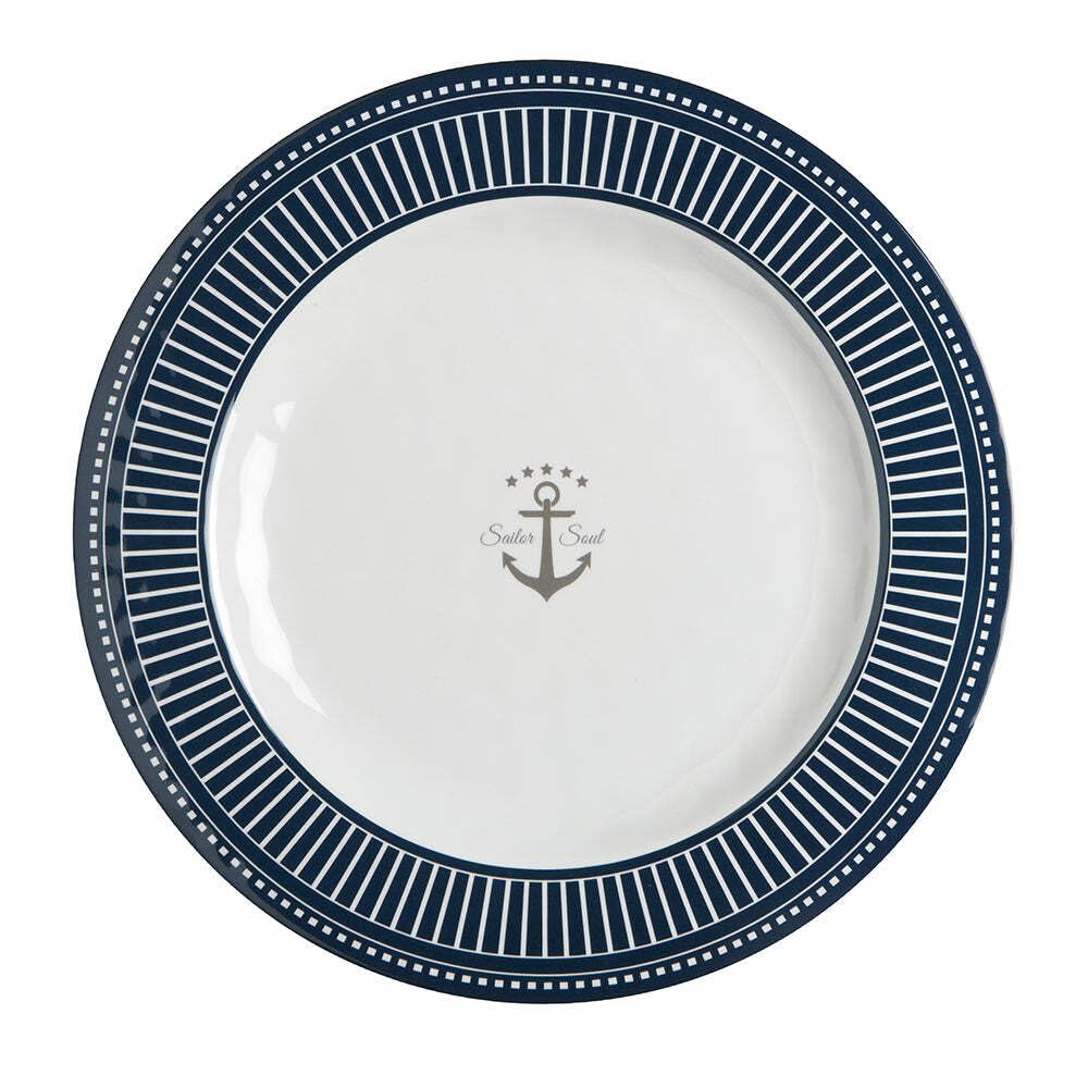 Marine Business Sailor Soul Flat Plate with Elegant Design, Multi-Color, One Size