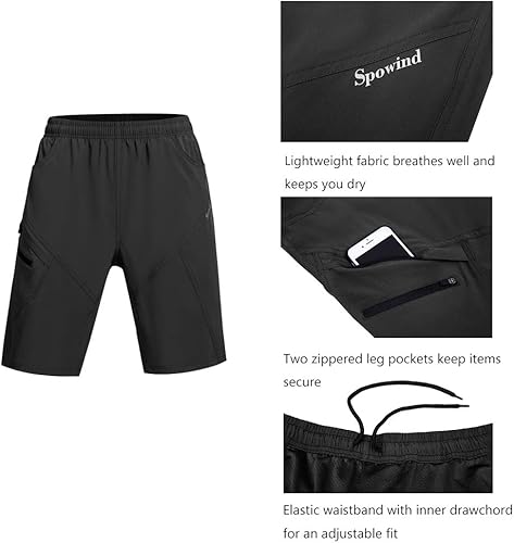 Miniatura 4 de Pantalones cortos de bicicleta de montaña para hombre, acolchados en 3D, ligeros, holgados, para ciclismo, MTB Bike