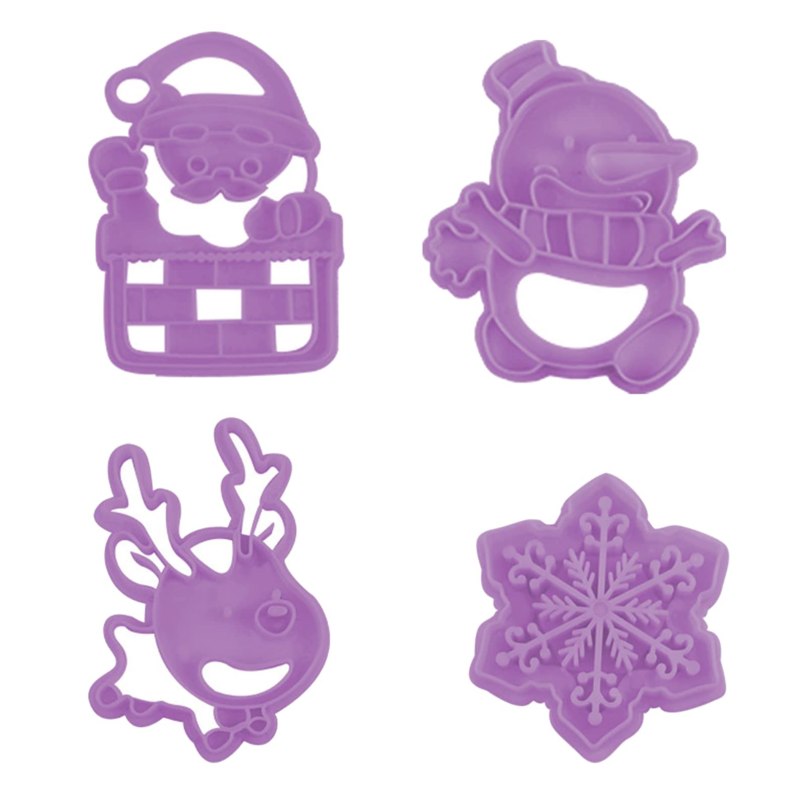 Cookie Cutter Not Easy Deformed Wear-resistant PP Cookie Stamp Easy To Demold Durable Purple