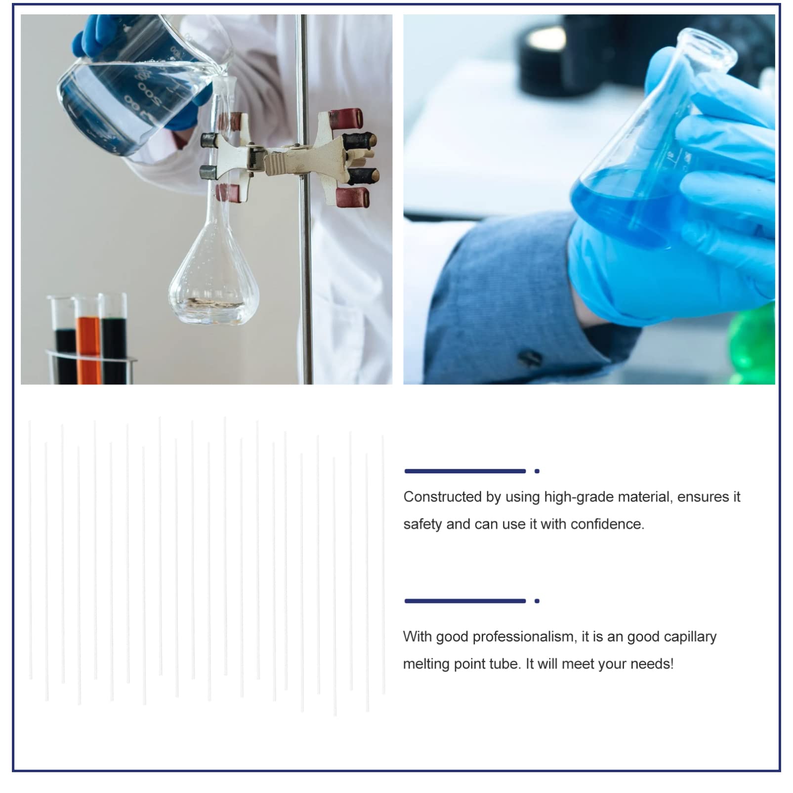 500 Pcs Capillary Tube Glass Micro Pipette Melting Point Hematocrit | UK