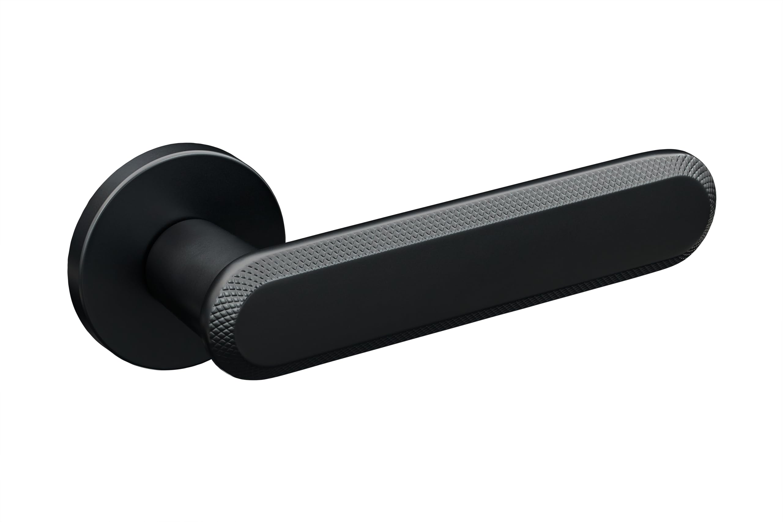 Gavroche Türgriff Set Schwarz Matt - Drückergarnitur Für Innentüren Mit WC-Verschluss