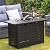 42" Outdoor Propane Fire Pit Table, Patio Rectangular Gas Fire Pit 2 in 1 Coffee Table with Firepit, 50,000 BTU, Waterproof Cover, Powder-Coated Stainless Steel with Lava Rock, CSA Certified