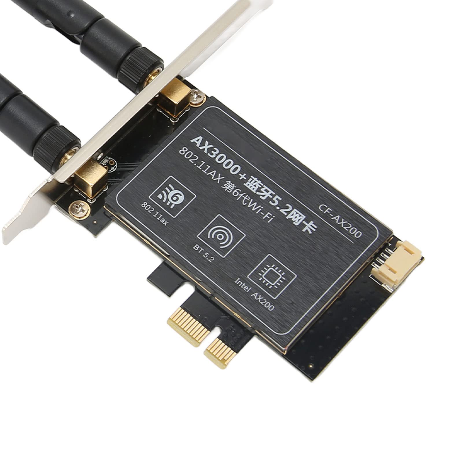Cocoarm Karta PCIe WiFi 6 AX3000Mbps, Podwójna Antena BT5.2