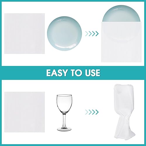 Miniatura 4 de Zhanmai 300 bolsas de espuma de cojín de 3 tamaños, fundas de embalaje de placas para mudanza, suministros de mudanza de espuma para envío,