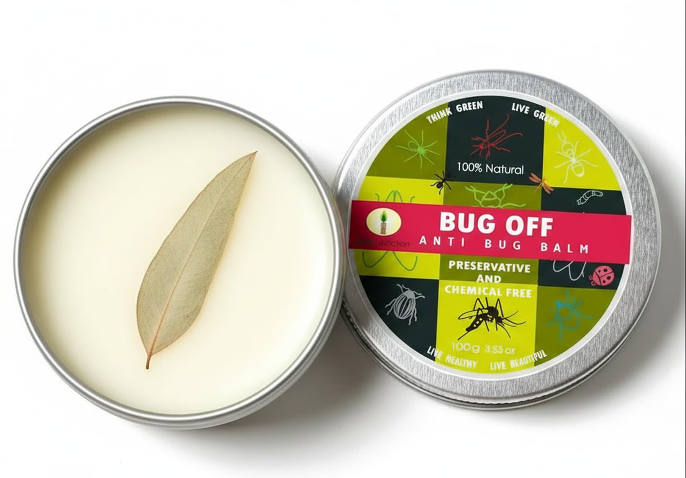 (BUG OFF) Anti Bug Balm,Natural Mosquito Repellent -100 g
