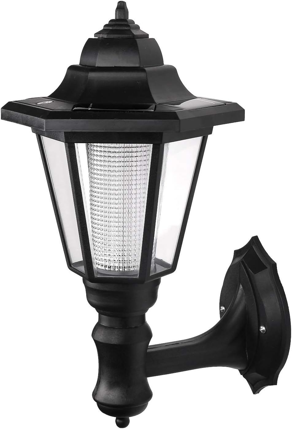 ONEVER Solar Vintage Wall Lamp Outdoor | Led Hexagonal Wall Light | Wall-Mounted Landscape | Garden Fence Yard Lamps | Waterproof Warm White (Pack of 1X)
