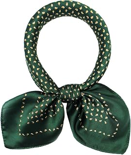 100% Mulberry Silk Scarf -21” Square Neckerchief with Gift Packed