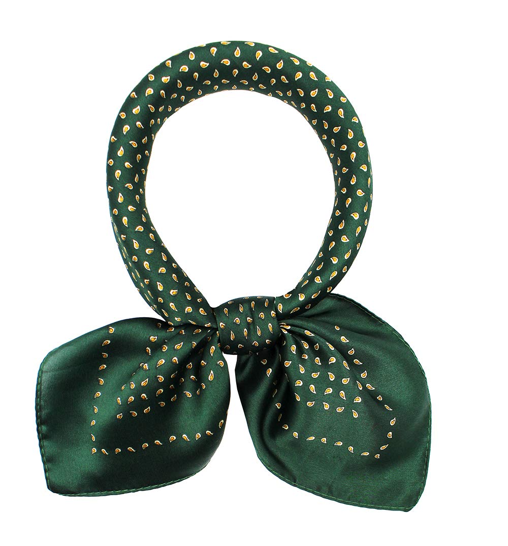 100% Real Mulberry Silk Scarf -21'' x 21''- Lightweight Neckerchief –Women Men Small Square Digital Printed Scarves