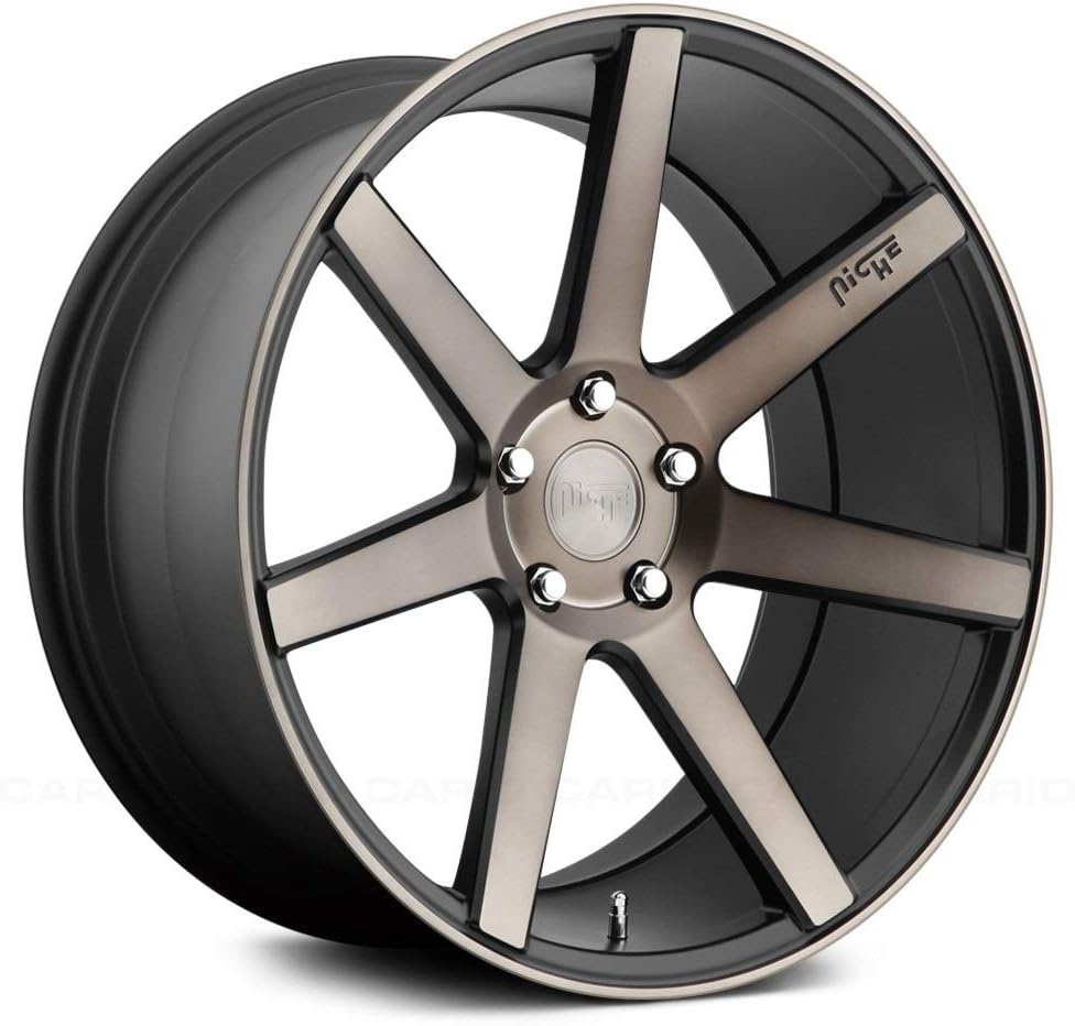 18x8 NICHE Verona M150 Black Machined Wheels 5x112 Bolt Pattern with +42 Offset