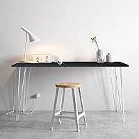 Vista 6 de Kaboon Tablero de 42 x 20 pulgadas, superficie sólida de una pieza para escritorio ajustable de pie y sentado, escritorios dobles, escritorio en L