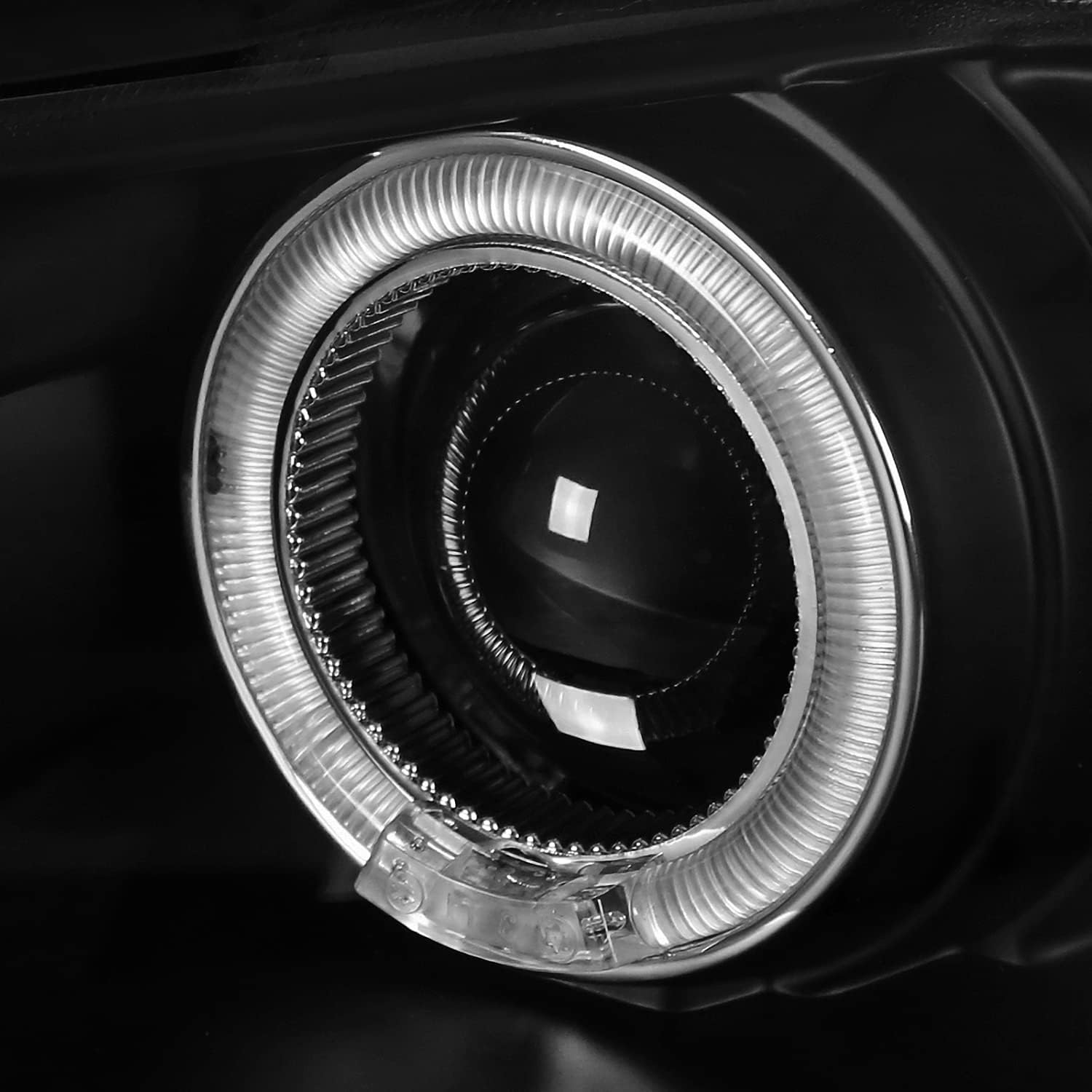 SPEC-D TUNING Black LED Headlights Compatible with 1997-2003 Chevy Malibu, 2004-2005 Chevy Classic, 1997-1999 Oldsmobile Cutlass, Left + Right Pair Headlamps Assembly