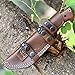 Fivtan Horizontal Carry Knife, Bushcraft Knife, Scout Carry Knife with Sheath, Hunting Knife with Wooden Handle, Fixed Blade Tracker Knife