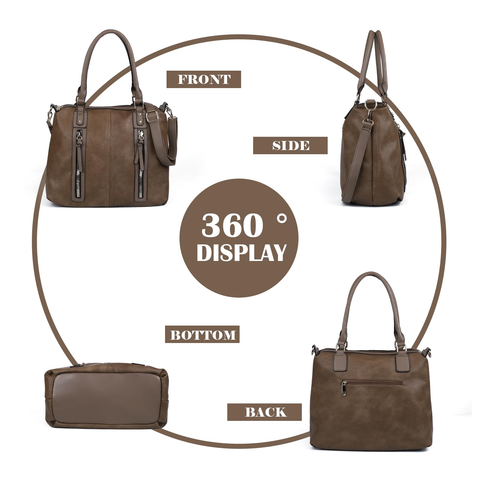 Gladdon Borsa a tracolla da donna con tasche multiple per viaggi | L