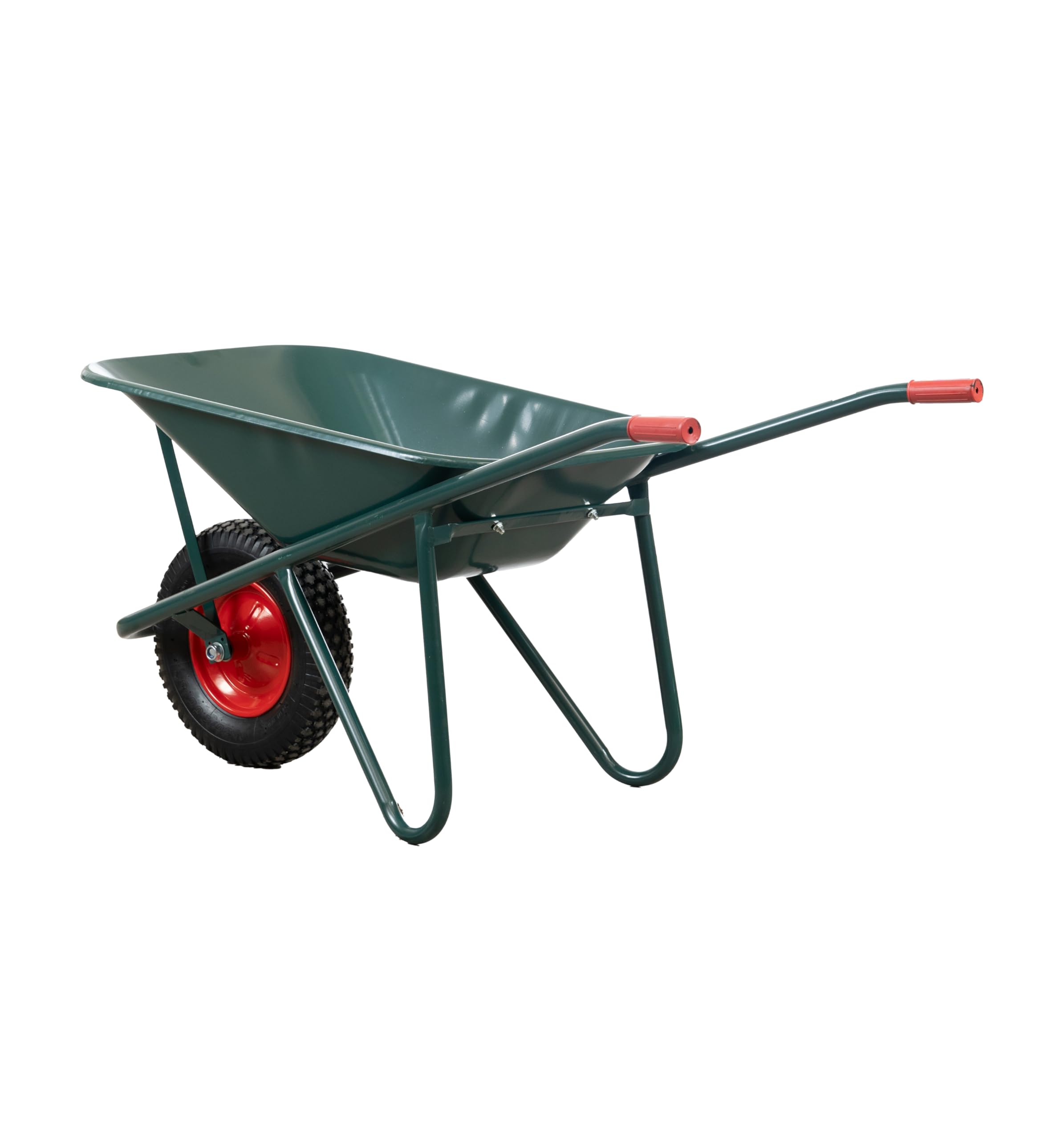 Carriola da giardino in acciaio zincato con vasca da 75 litri