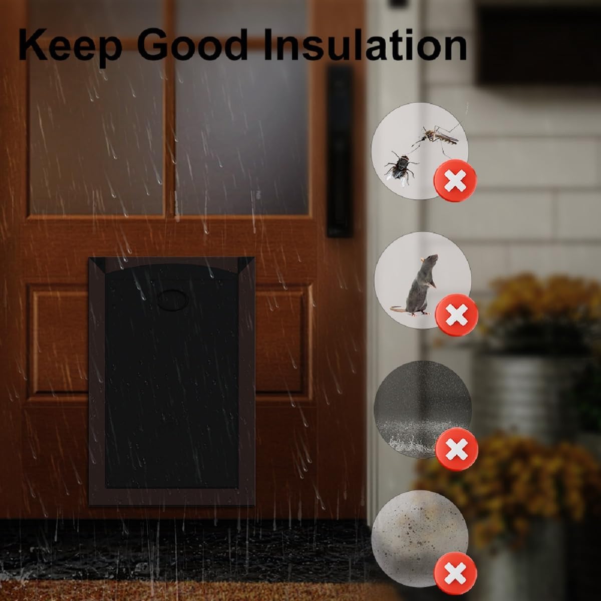 Rescumascer XL Dog Door for Door, Aluminum Extra Large Dog Door with Two Sliding Lock Panels, Large Pet Door for Dogs up to 220lbs