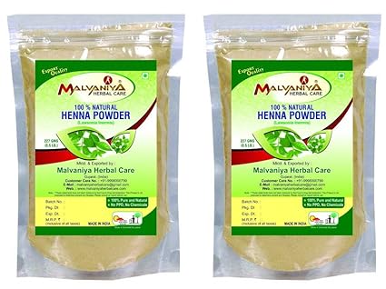 MALVANIYA HERBAL CARE Henna Powder of Hair (2x227g) - Combo Pack of 2