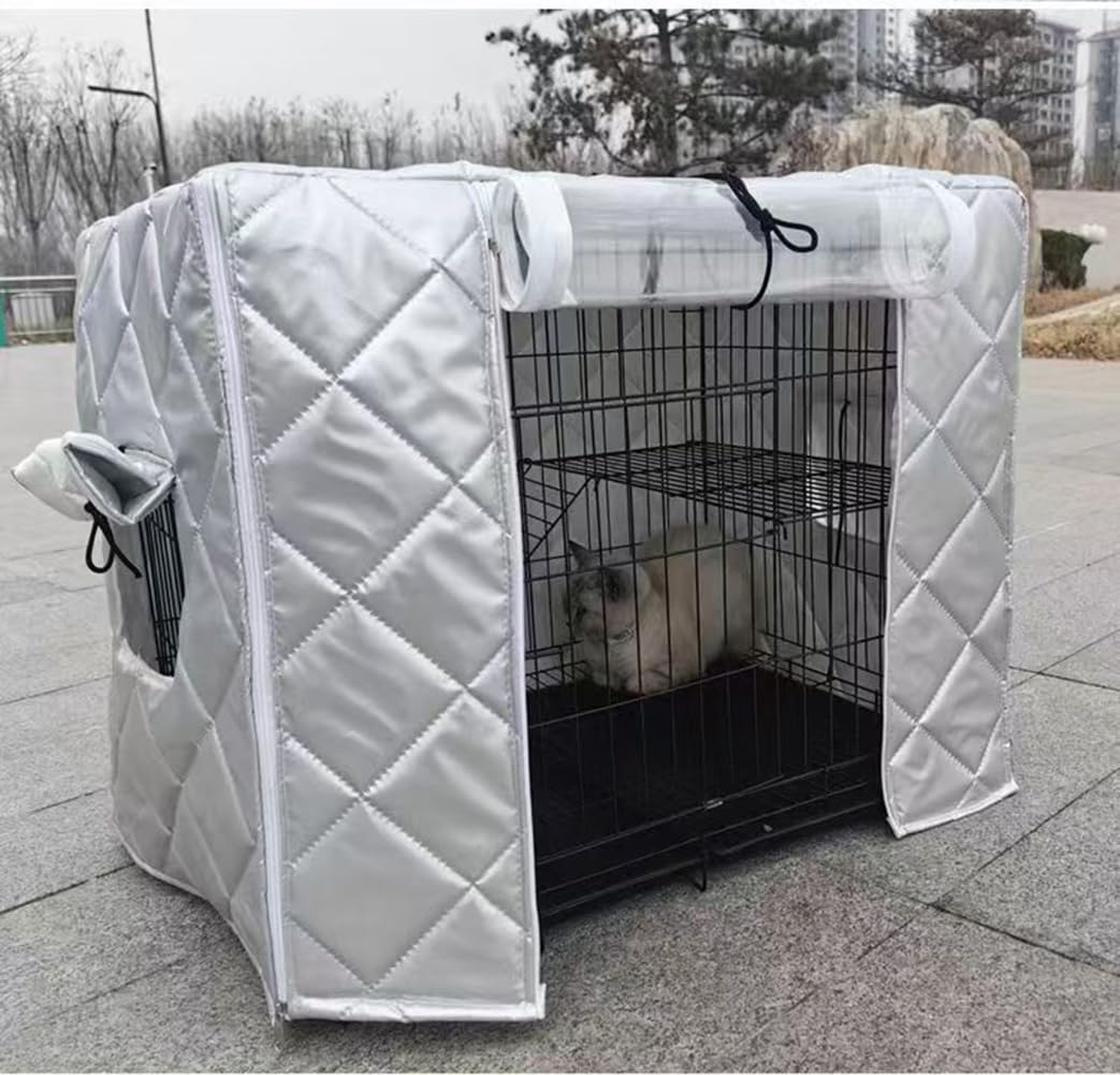 Funda Cálida Para Jaula Mascotas, Protector De Nido Grueso Para Mascotas, Cálido Y Frío Para Invierno, Manta Cálida a Prueba De Viento Para Jaula, Para Calidez Mascotas Al Aire Libre - Varios Tamaños