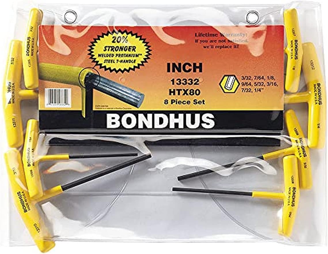 Set 8 Graduated Length Hex T-Handles 2-10mm